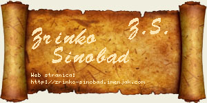Zrinko Sinobad vizit kartica